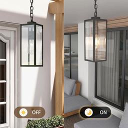 1-Light Matte Black Outdoor/Indoor Pendant Light with Clear Glass Shade - fqlljadubskrcb9i7t01@2x.jpg