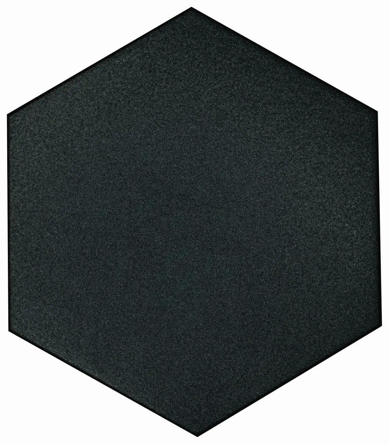 CASABLANCA SOLID BLACK 8X9 HEXAGON