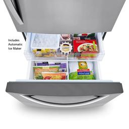 33 in. W 26 cu. ft. Bottom Freezer Refrigerator w/ Multi-Air Flow and Smart Cooling in PrintProof Stainless Steel - fr2efvwuae12witehlaz@2x.jpg