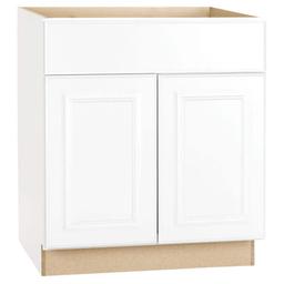 Hampton 30 in. W x 24 in. D x 34.5 in. H Assembled Base Kitchen Cabinet in Satin White with Drawer Glides - fucifkcxmaxdigvztllw@2x.jpg