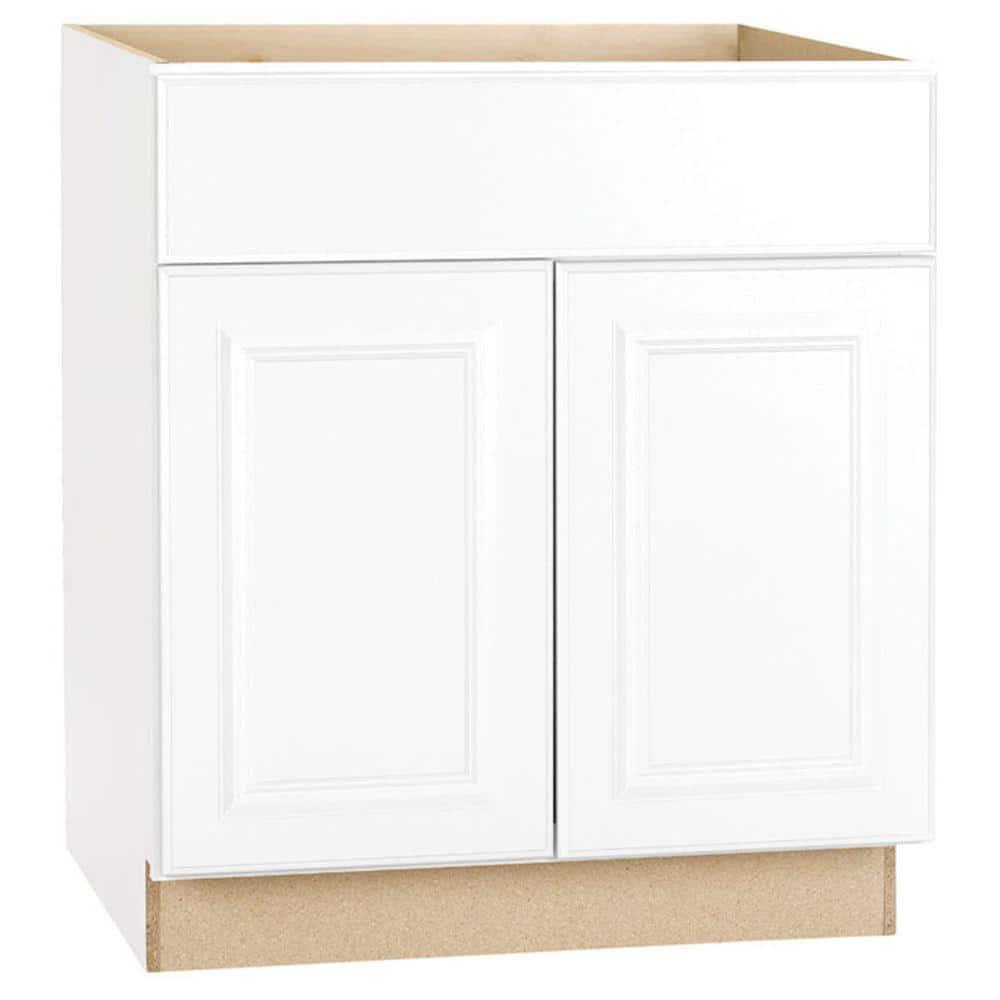 Hampton 30 in. W x 24 in. D x 34.5 in. H Assembled Base Kitchen Cabinet in Satin White with Drawer Glides - fucifkcxmaxdigvztllw@2x.jpg