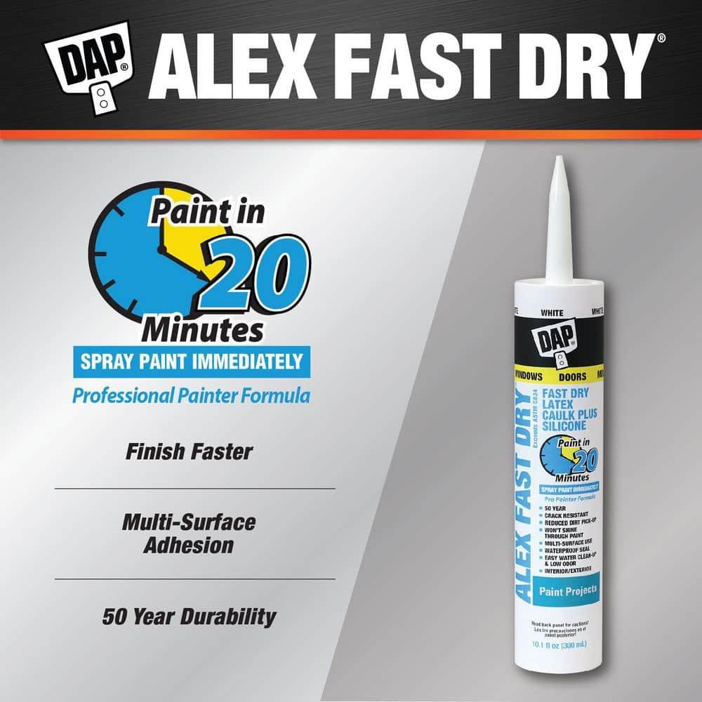 DAP Alex Fast Dry 10.1 oz. White Acrylic Latex Plus Silicone Caulk - fxkxlsif6geh6ybs136g@2x.jpg