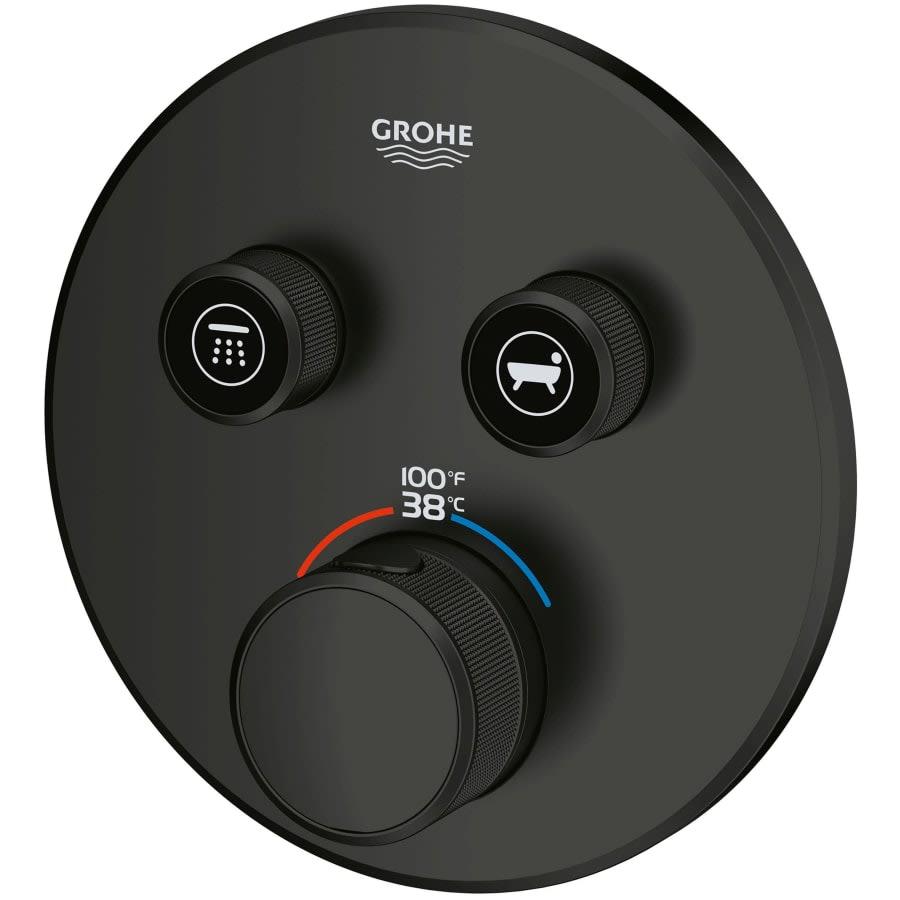 Grohtherm Dual Function Thermostatic Valve Trim Only with Triple Knob Handles and Volume Control - Less Rough In - fxqvj8oqbwmyfudyzxqi@2x.jpg