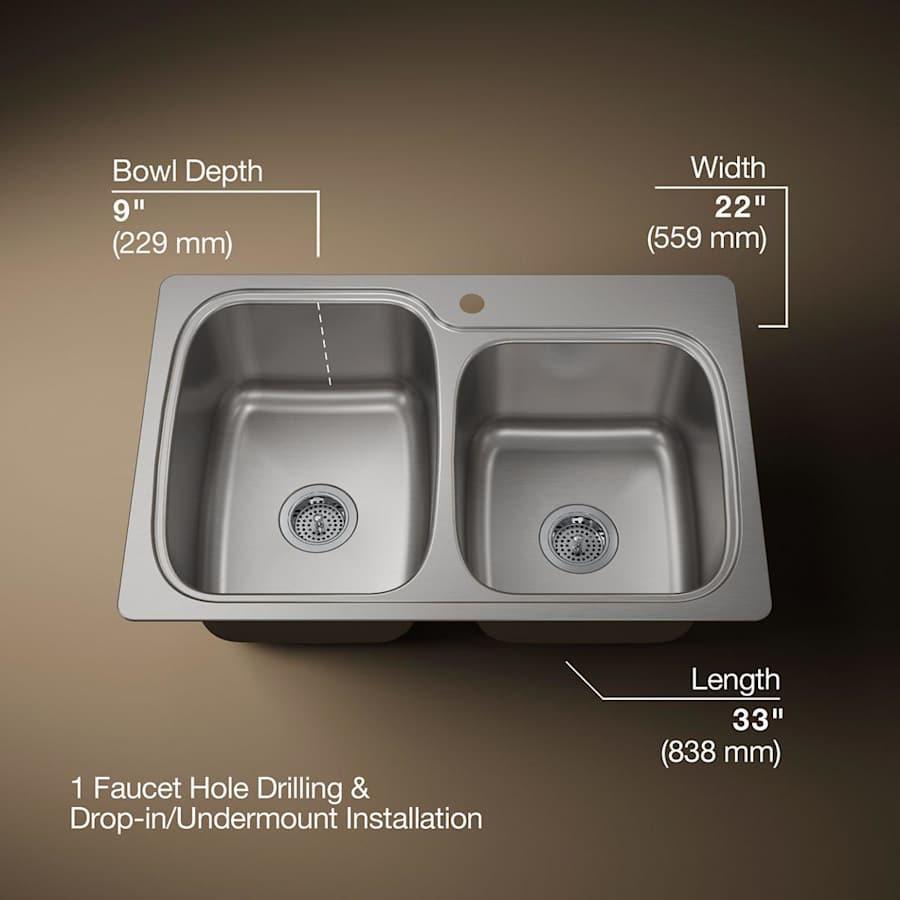 Verse 33" Double Basin Drop-In or Undermount Stainless Steel Kitchen Sink with SilentShield - fy6kfwi230qnypjgokgo@2x.jpg