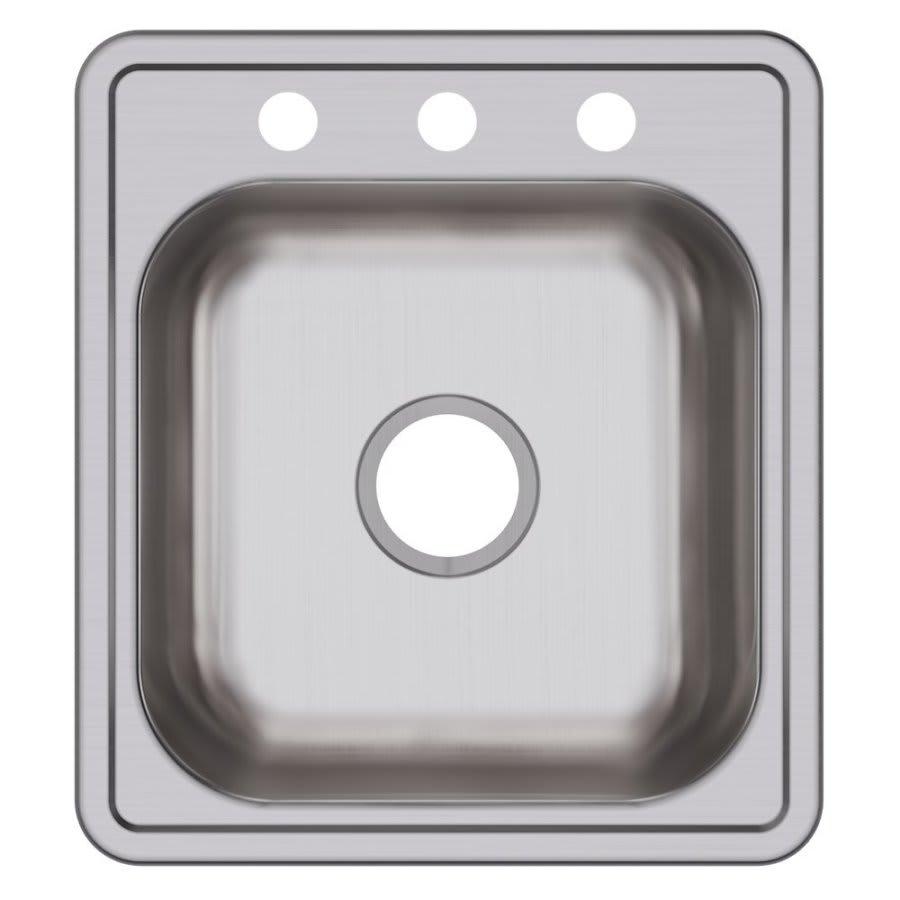 Dayton® Single Bowl Bar Sink, Top Mount, ADA, 19 17 x 19 in, 6 in Bowl Depth, 3-Hole, 22 ga Satin Steel, Stainless - fzx49x8a8uvkjspjloae@2x.jpg