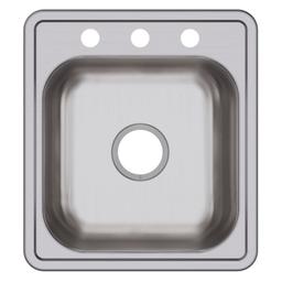 Dayton® Single Bowl Bar Sink, Top Mount, ADA, 19 17 x 19 in, 6 in Bowl Depth, 3-Hole, 22 ga Satin Steel, Stainless - fzx49x8a8uvkjspjloae@2x.jpg