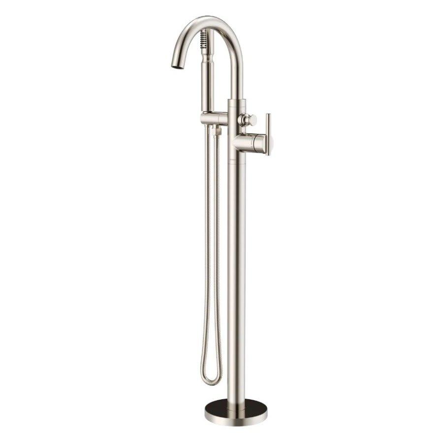 Contemporary Tub Faucet Trim With Handshower, ADA, Floor Mount, Brushed Nickel - g3wiz9ohbpe6segt2sls@2x.jpg