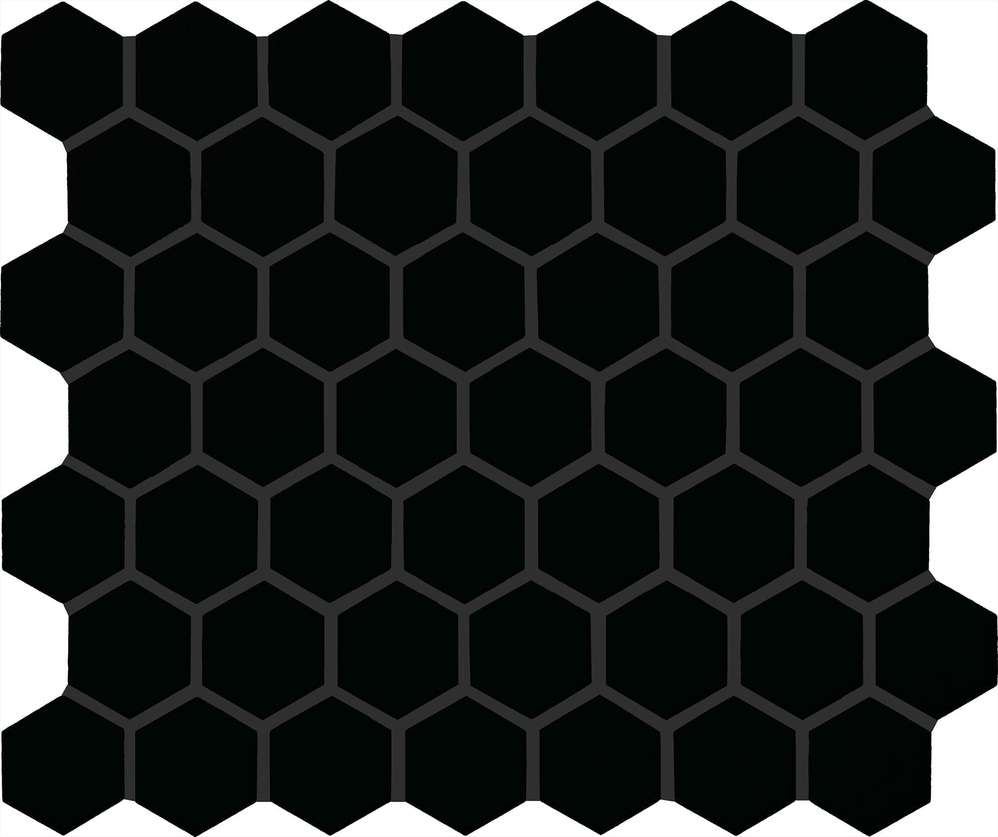 Unglazed Mosaics Black Hexagon 2X2 Matte - g5mk0vgigozfam1iobbm@2x.jpg