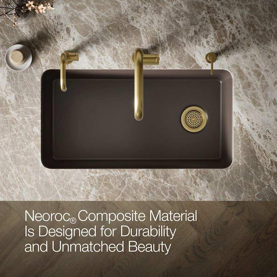 Cairn 33-1/2" Undermount Single Bowl Neoroc Granite Composite Kitchen Sink with Bottom Sink Rack - g6f6nrypni2biajlfzel@2x.jpg