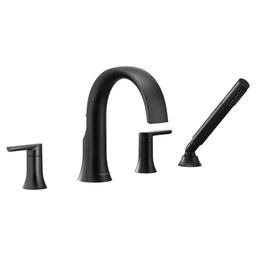 Doux Widespread Deck Mounted Roman Tub Filler with Built-In Diverter - Includes 1.75 GPM Hand Shower - g8beege8m5kz52oaqlyw_x500.jpg