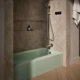 Bellwether Bath Tub 60" L x 30 1/4" W Cast Iron Soaking for Three Wall Alcove Installations with Integral Apron and Right Drain - g93rxghzlpssqsl28xjv@2x.jpg