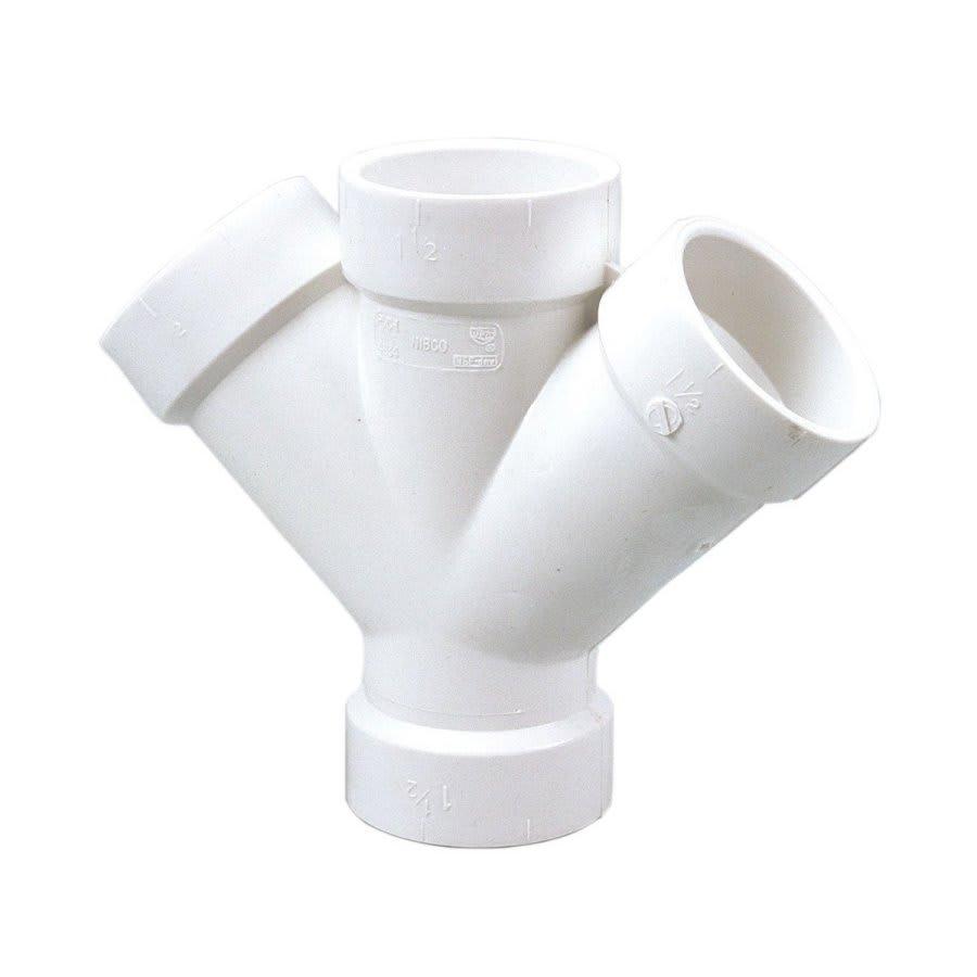 Double Wye, 2 x 1-1/2 x 1-1/2 in, Hub, DWV, PVC - gcl2zvgnkia0uwdrv9xp@2x.jpg