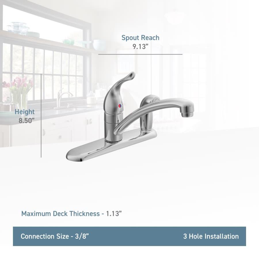 Chateau Single Handle Kitchen Faucet with Side Spray - gcwbq9him0apkgarcddh@2x.jpg