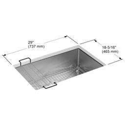 Strive 29" Single Basin Undermount 16-Gauge Stainless Steel Kitchen Sink with SilentShield with Basin Rack and Utility Shelf - gddhqz2ticqurobn6h56@2x.jpg