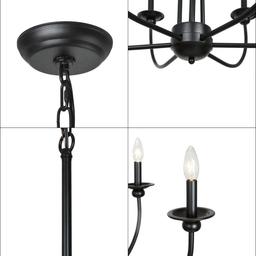 Black Farmhouse Candle Chandelier Light Luraca 6-Light Modern Traditional Chandelier Kitchen Island Pendant Lighting - gfoywapd6319ixyo3kn6@2x.jpg