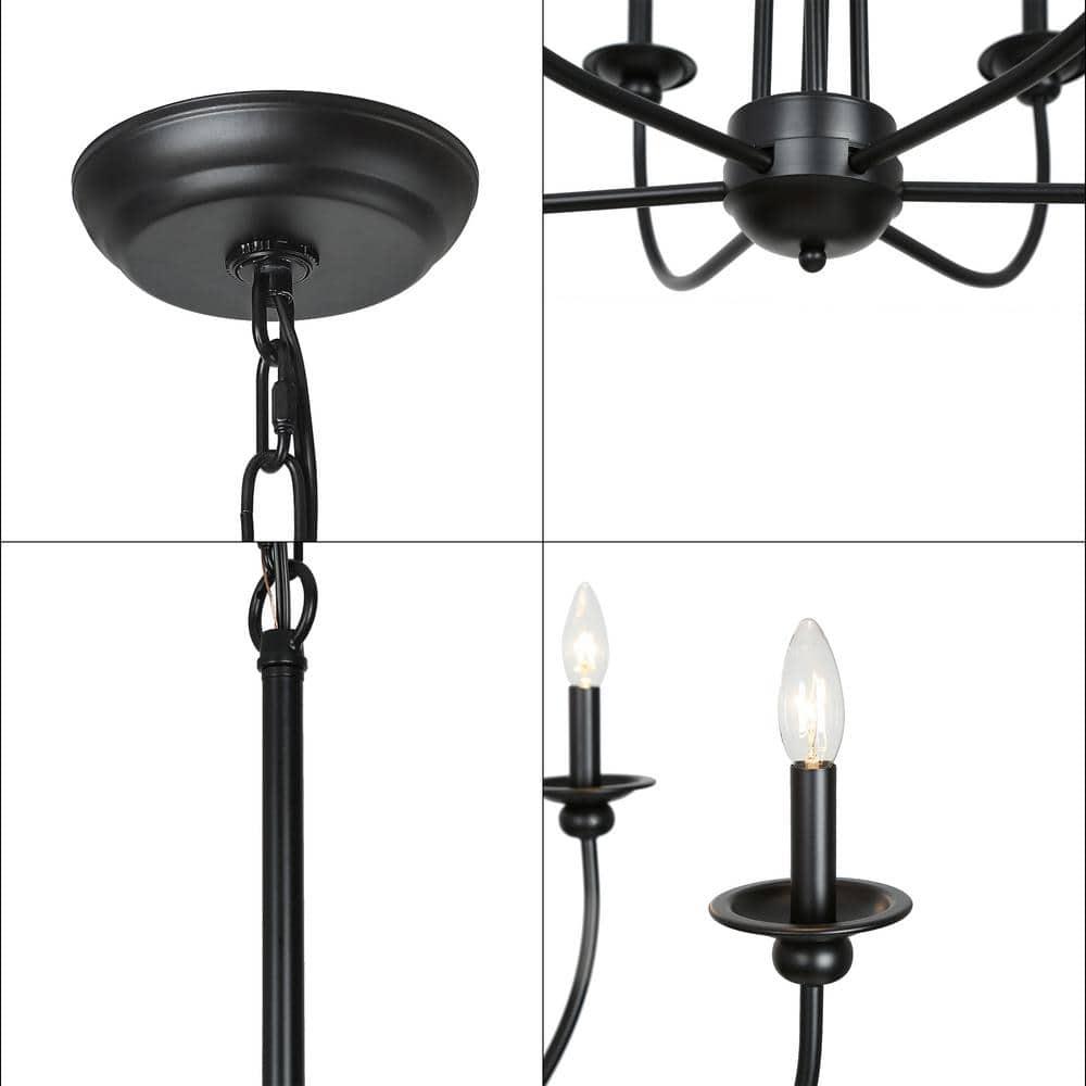 Black Farmhouse Candle Chandelier Light Luraca 6-Light Modern Traditional Chandelier Kitchen Island Pendant Lighting - gfoywapd6319ixyo3kn6@2x.jpg