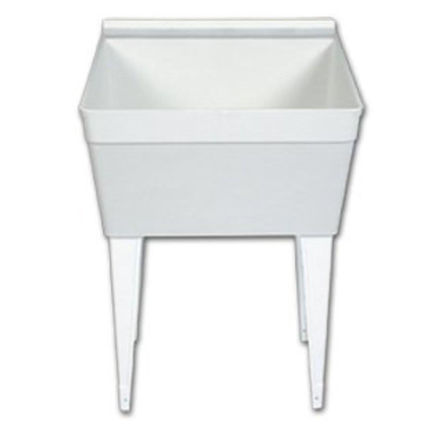 Utility Sink, 1 Basin, Floor Mount, Plastic, White - ghrueuoudzo5lwfxqoai@2x.jpg