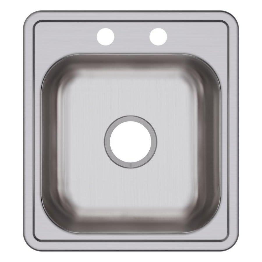 Dayton® Single Bowl Bar Sink, Top Mount, ADA, 19 17 x 19 in, 6 in Bowl Depth, 2-Hole, 22 ga Satin Steel, Stainless - ghyhans5h6ikh2j89kom@2x.jpg