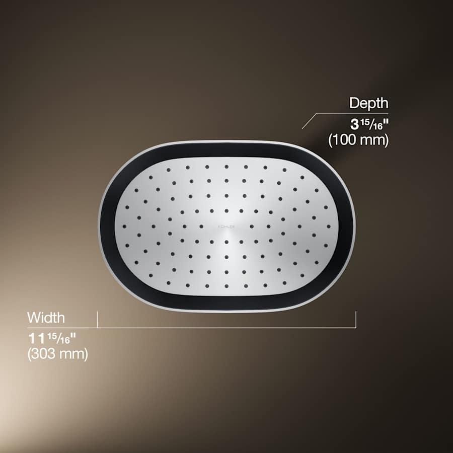 Statement Oblong 12" Single Function 1.75 GPM Rainhead with MasterClean Sprayface and Katalyst Air-Induction Technology - giiky0ay3werihsfjicl@2x.jpg