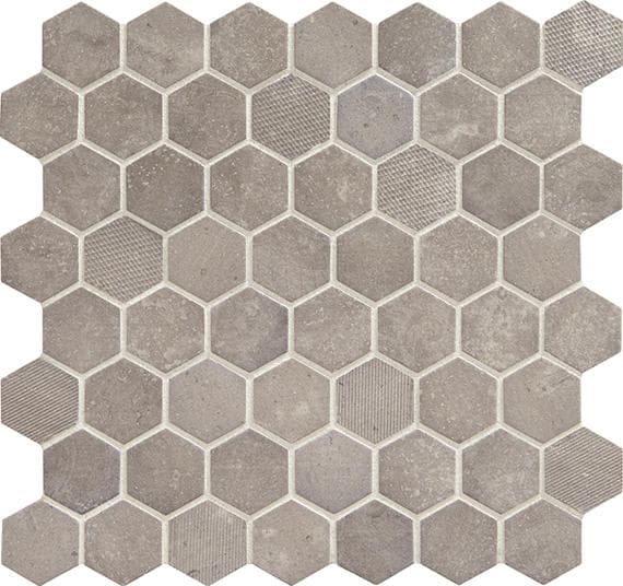 Vintage Hex Artifact Gray Hexagon 1.5X1.5 Matte