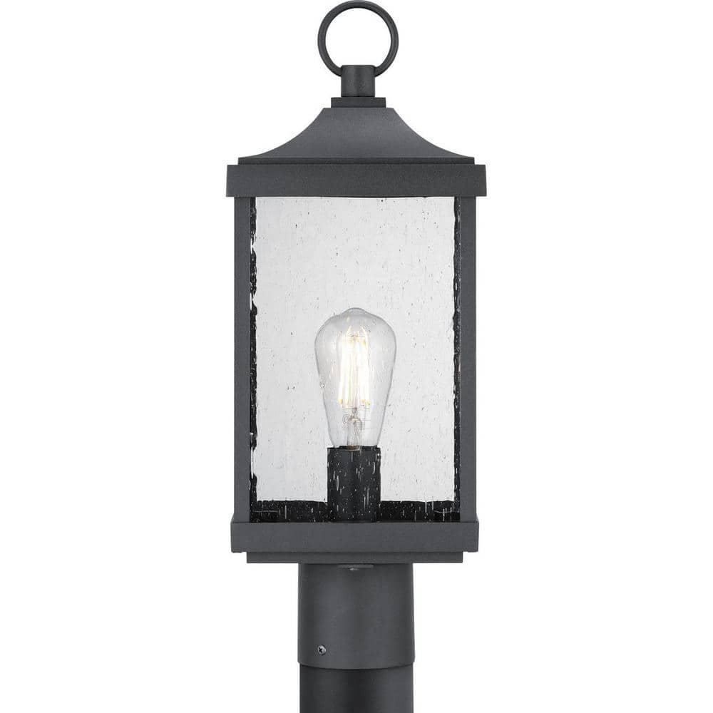 Park Court 1-Light Textured Black Traditional Outdoor Post Lantern with Clear Seeded Glass - gn7vvnz5kcjfwz4mfqha@2x.jpg