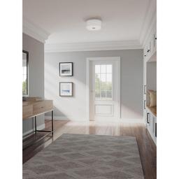 Inspire Collection 13 in. Transitional Brushed Nickel LED Bedroom Drum Shade Ceiling Light with White Linen Shade - gnowj9achaeidh5mt4fj@2x.jpg