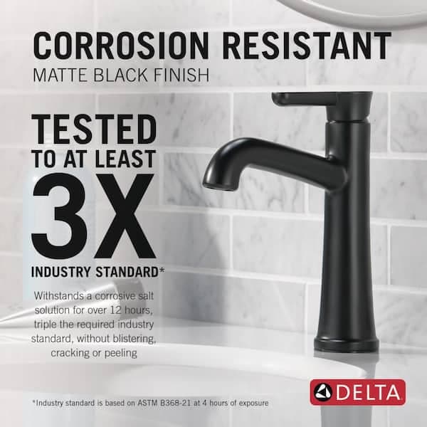Delta Greydon Single Handle Single Hole Bathroom Faucet in Matte Black 15860LF-BL - gnuaffdhpattiu9mwrvr@2x.jpg