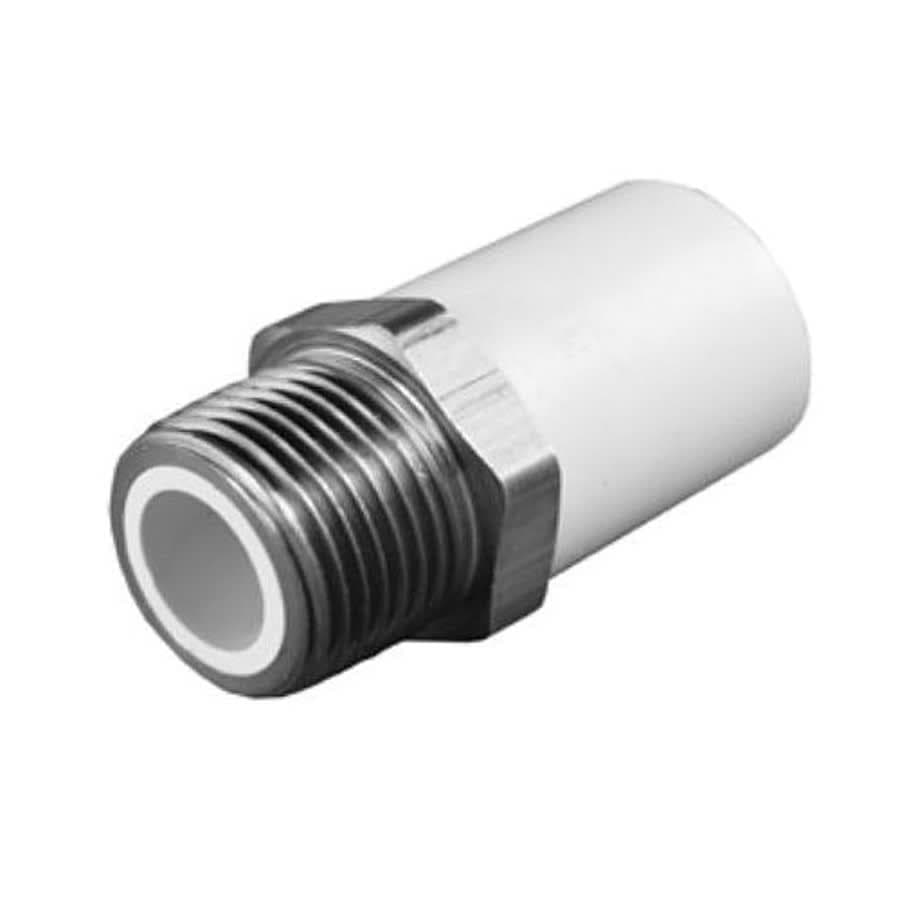 FlowGuard Gold® Male Adapter, 1/2 in, Socket x Brass Reinforced MNPT, SDR 11, CPVC