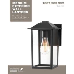 1-Light 12 in. Black Hardwired Transitional Outdoor Wall Light Lantern Sconce with Clear Glass - gos0rgwwy4m9jfnegoph@2x.jpg