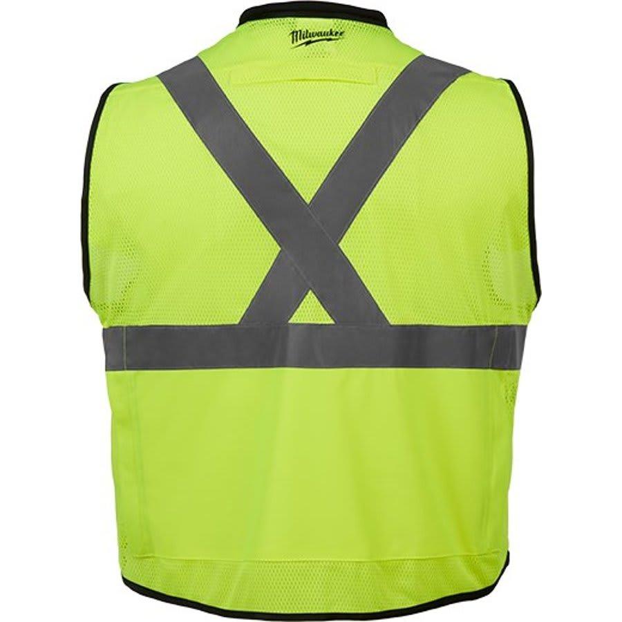 Performance Safety Vest, L/XL, Hi-Viz Yellow, Polyester, Hook and Loop/Zipper Closure, 15 Pockets, ANSI Class Class 2, ANSI/ISEA 107-15 Type R - grgfomo75bfairta3fon@2x.jpg