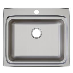 Lustertone™ Classic Single Bowl Kitchen Sink, Top Mount, ADA, 25 x 22 in, 5-1/8 in Bowl Depth, 1-Hole, 18 ga Lustrous Satin Steel, Stainless - grm1ebdnxoiqm1tyd1qb@2x.jpg