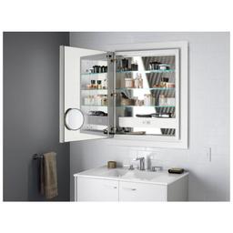 Verdera 24" x 30" Lighted Single Door Medicine Cabinet with Three Shelves, Built-in Outlets and Flip Out Magnifying Mirror - CA Title 24 Compliant - grrtn6aa78jahlcb1qlt@2x.jpg