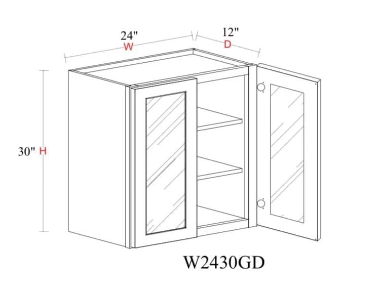 Wall Cabinet - 24"W x 30"H x 12"D Glass Door Only - gtbvvtqlmhsgobhqfqjp@2x.jpg