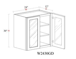 Wall Cabinet - 24"W x 30"H x 12"D Glass Door Only - gtbvvtqlmhsgobhqfqjp@2x.jpg