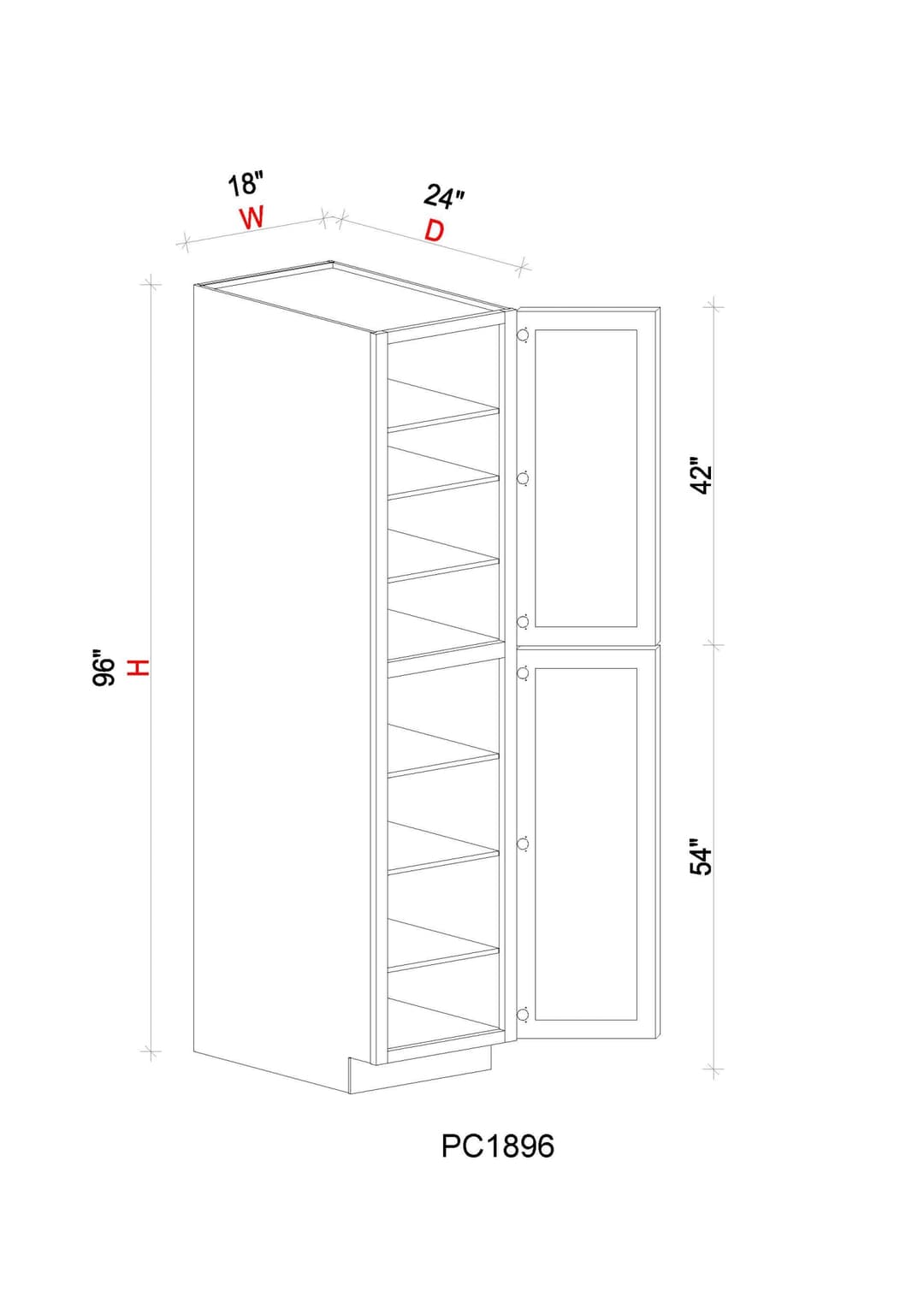 Pantry Cabinet - 18"W x 96"H x 24"D - 1D - gtonz8vcvw7dztagmnpd@2x.jpg
