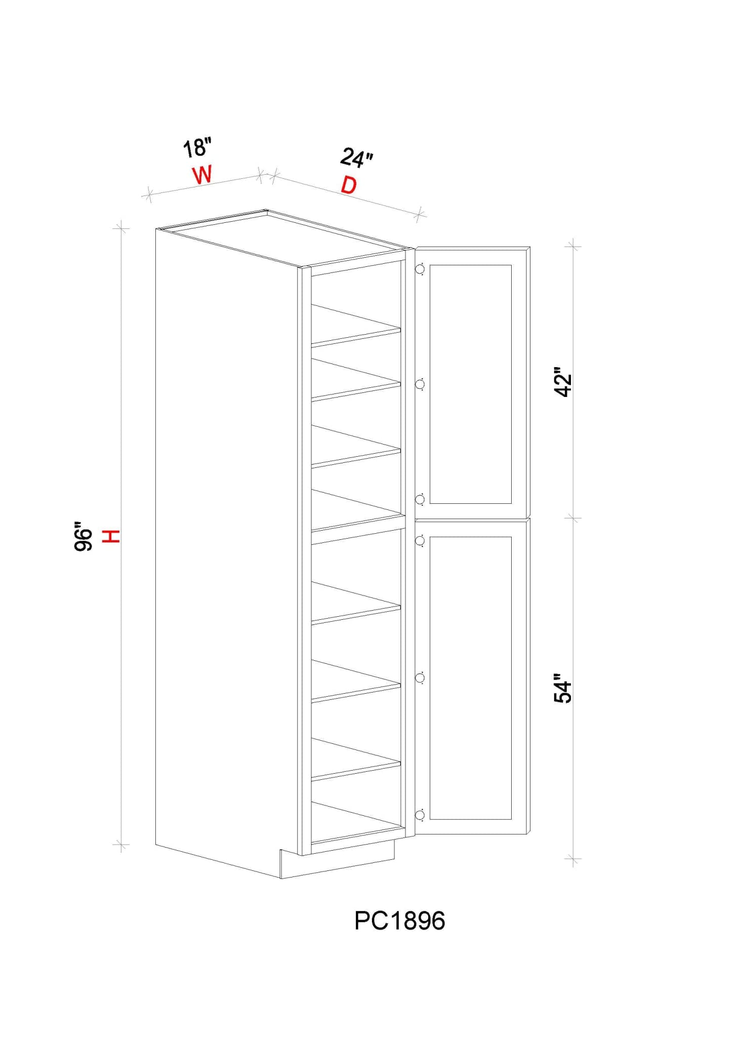 Pantry Cabinet - 18"W x 96"H x 24"D - 1D - gtonz8vcvw7dztagmnpd@2x.jpg