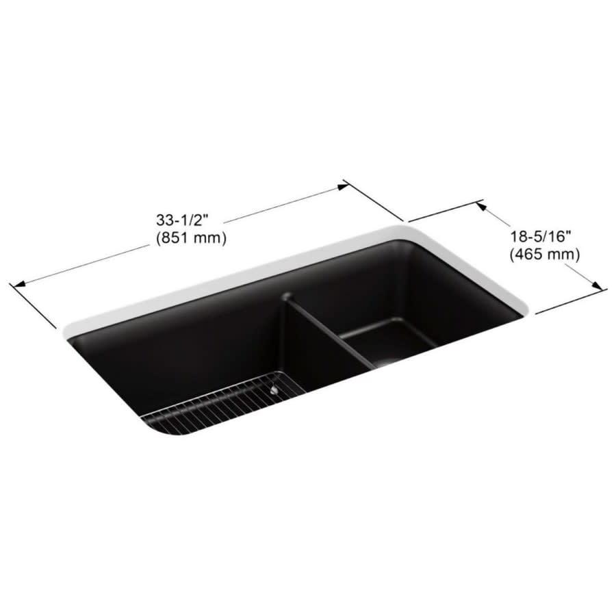 Cairn Slim Divide 33-1/2" Undermount Double Bowl Neoroc Granite Composite Kitchen Sink with Large Bowl Sink Rack - gu7l7bj9mhbstmv8esot@2x.jpg