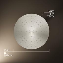 Contemporary Round 12" Single Function 2.5 GPM Rainhead with MasterClean Sprayface and Katalyst Air-Induction Technology - gulluvmdjdrvhvrve1ch@2x.jpg