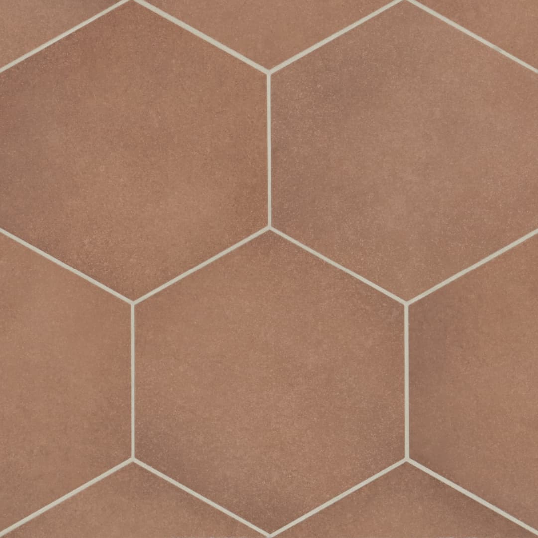 Makoto 10" x 11.5" Hexagon Matte Porcelain Tile in Umi Terracotta - gvrkkpertyoimnoaagfx@2x.jpg