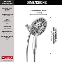 Universal Showering Components 1.75 GPM Multi Function 2-in1 In2ition Shower Head and Hand Shower - gwkr2yccf320flujwhco_x500.jpg