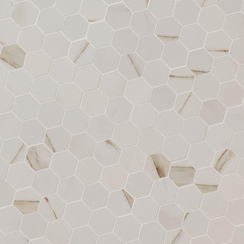 Calacatta Porcelain 2” Hexagon Mosaic Tile - h4umpk2lix10j7gbbuyi@2x.jpg