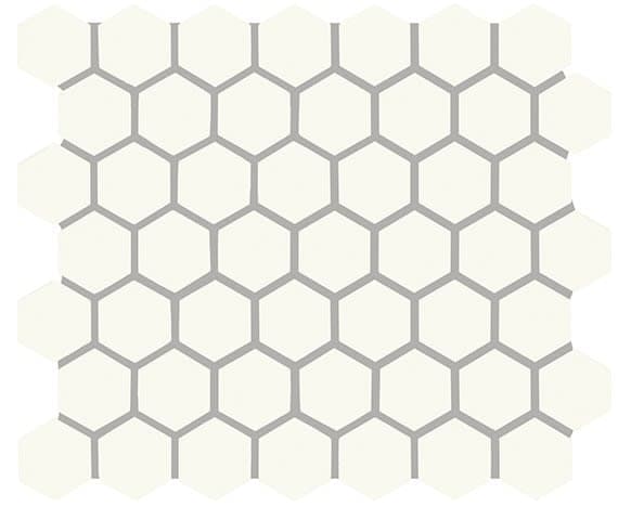 Color Story Mosaics Matte Designer White Hexagon 1.5X1.5 Matte