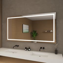 Carlton Frameless LED Surface Lighted Bathroom Vanity Mirror with Dimmer and Defogger - 70W x 36H x 1.38D - h9nujees1zf4havw2bgm@2x.jpg