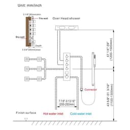 YAWWALK Thermostatic 15-Spray 16 in. Ceiling Mount Square LED Mood Lighting Shower System with Valve in Brushed Nickel CR1-S027-16NI-1 - hahd60acv734znzzghvb@2x.jpg