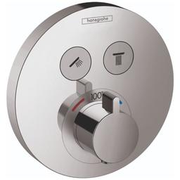 ShowerSelect S Round Thermostatic Valve Trim with On/Off Select Push Button for 2 Distinct Functions - Less Rough In - hansgrohe-15743001-8783533@2x.jpg