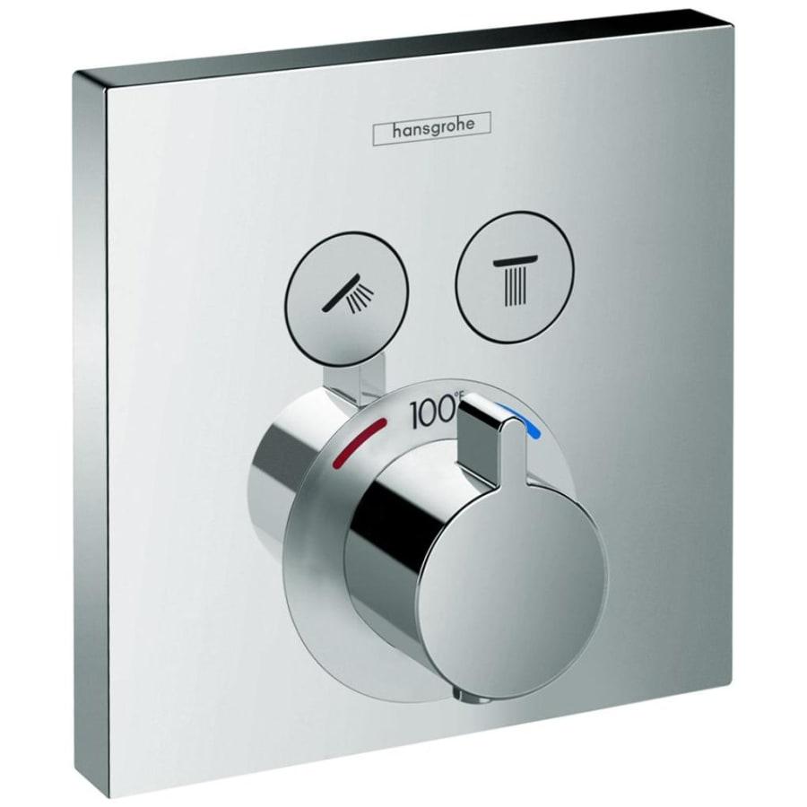 ShowerSelect Square Thermostatic Valve Trim with On/Off Select Push Button for 2 Distinct Functions - Less Rough In - hansgrohe-15763001-8783533@2x.jpg