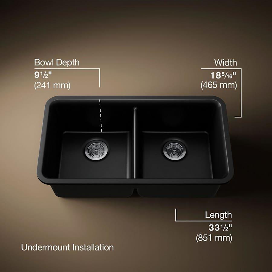 Cairn 33-1/2" Undermount Double Equal Bowl Neoroc Granite Composite Kitchen Sink with Right Sink Rack Included - haqa7skofouhposdz43w@2x.jpg