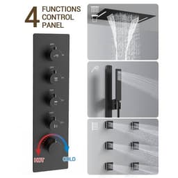YAWWALK Thermostatic 15-Spray Ceiling Mount 23 x 15 in. Rectangle LED Mood Lighting Shower System with Valve in Matte Black CR1-S025-BI-1 - hfelt2tsd2xqab1osdcq@2x.jpg