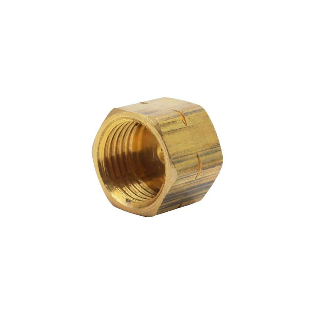 1/4 in. OD Compression Brass Cap Fitting