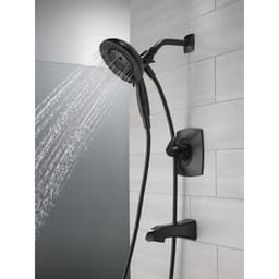Delta Vesna In2ition Two-in-One Single-Handle 5-Spray Tub and Shower Faucet in Matte Black (Valve Included) 144789-BL-I - hfny8sliiixhxstgdbtm@2x.jpg